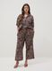 Brown wide-leg trousers in pure cotton_1