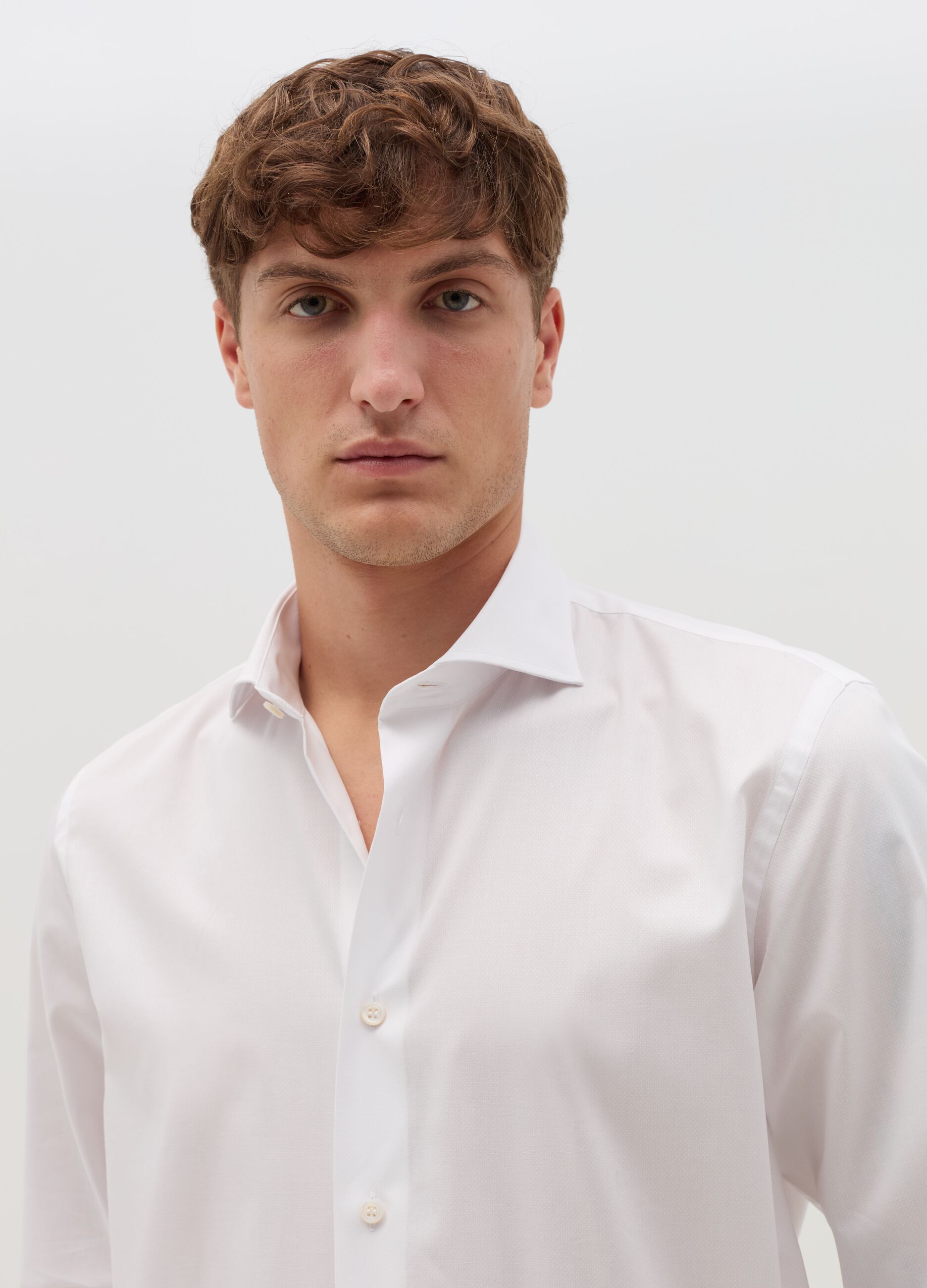 Camicie Uomo in Jeans Slim in Lino a Quadri e altro OVS