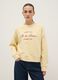 Yellow cotton blend sweatshirt regular fit_0