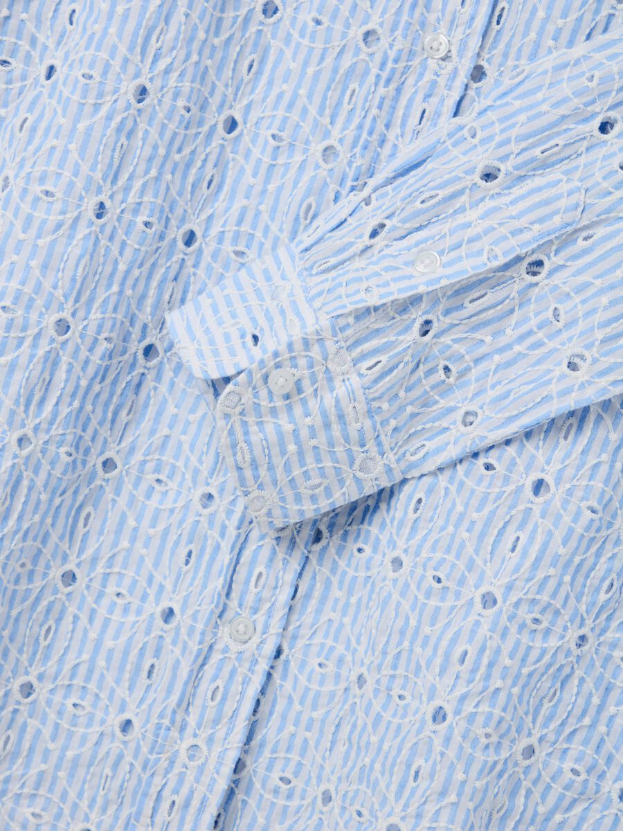 Striped shirt in broderie anglaise_5