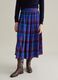 Pleated midi skirt with check pattern_1