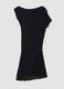 Abito nero in tessuto elasticizzato con drappeggio regular fit_2