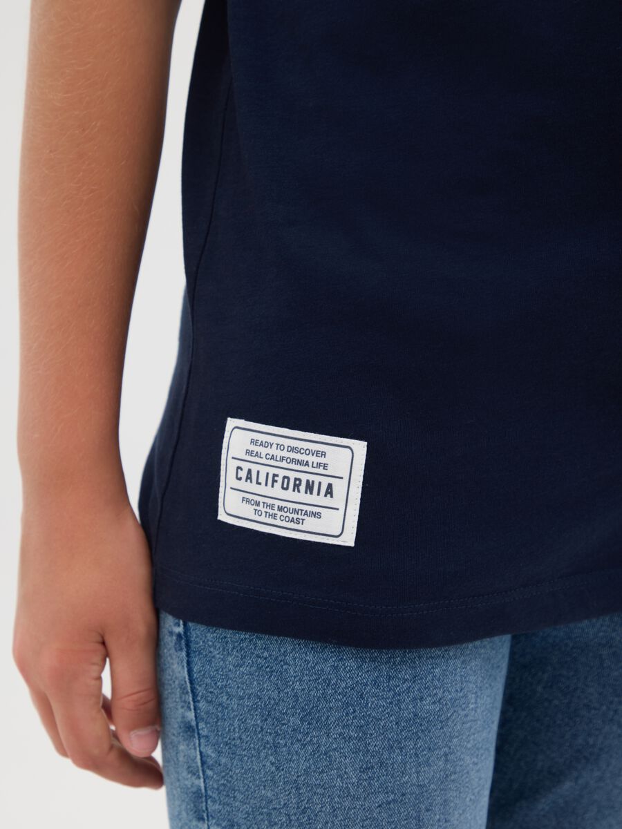 T-shirt a girocollo blu navy_2