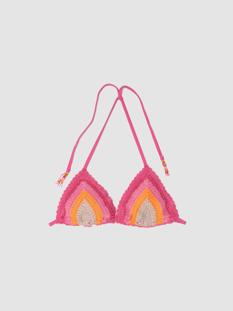 Top bikini triangolo rosa_4