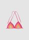 Pink triangle bikini top_4