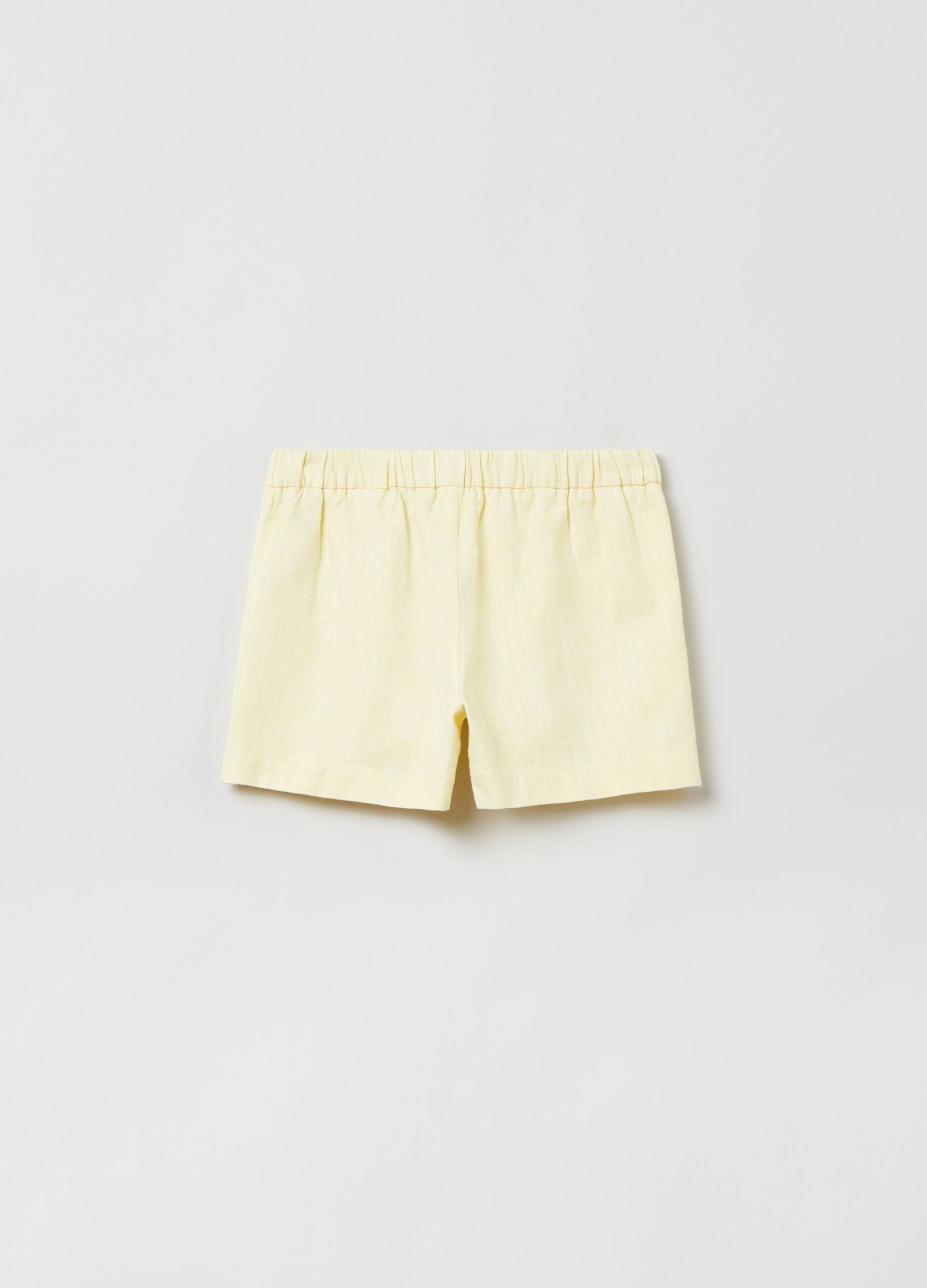 Solid colour cotton twill shorts