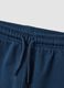 Blue organic cotton jogger trousers with drawstring for boys_3