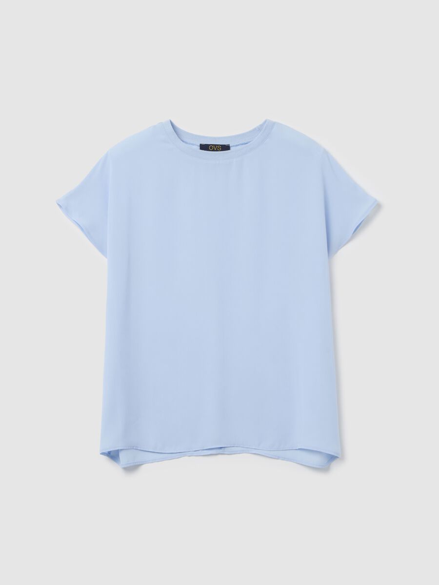 Solid colour blouse in crêpe_4