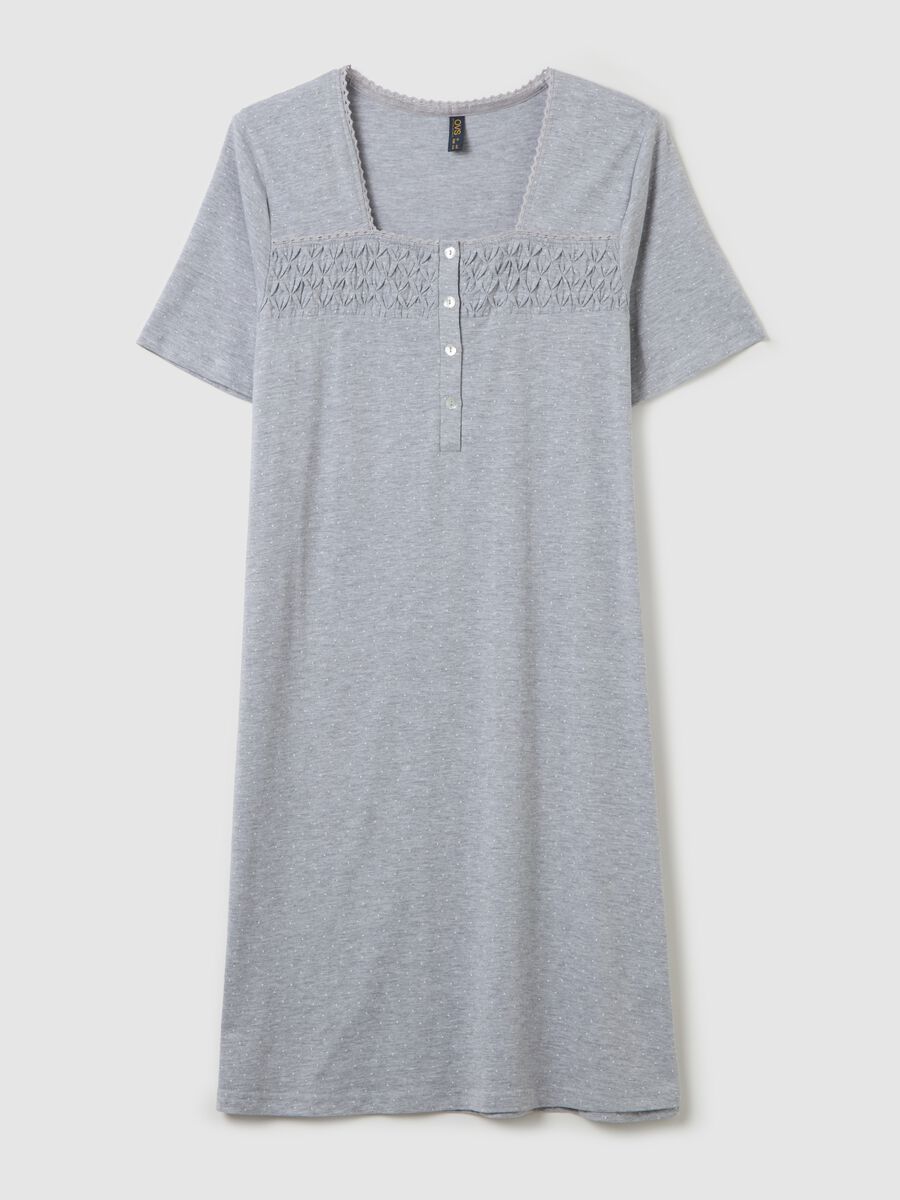 Micro polka dot nightdress with detail_4