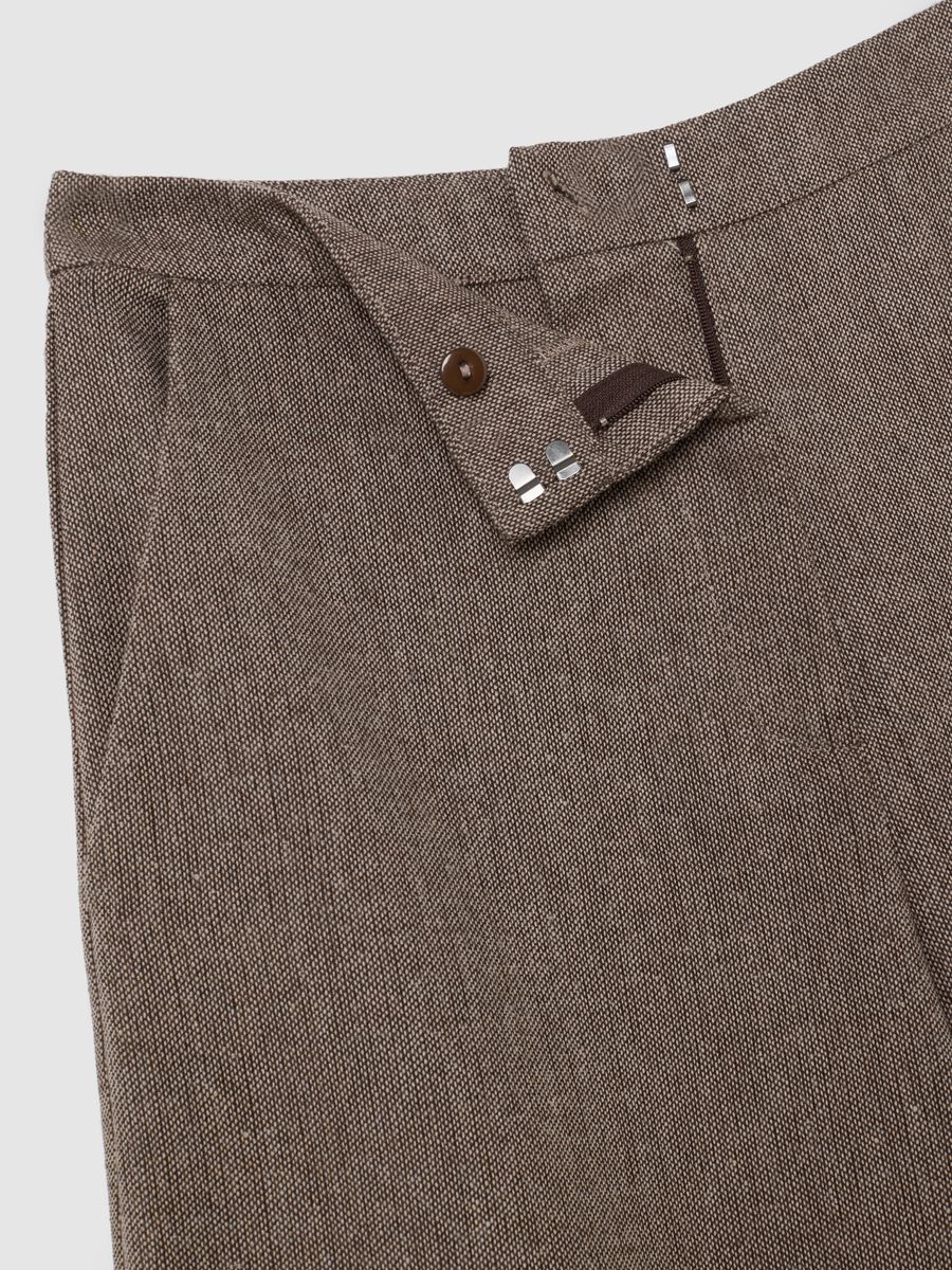 Bermuda marrone regular fit in tweed_5