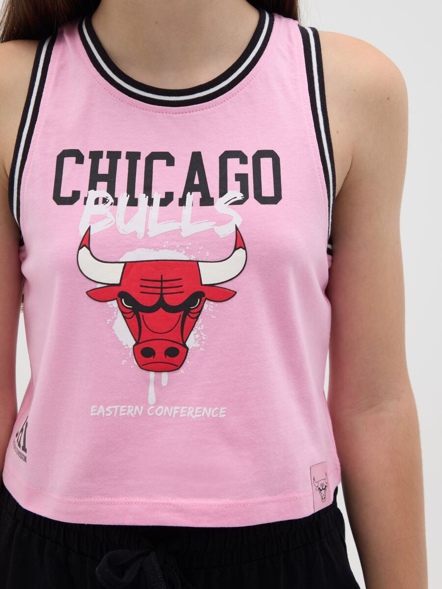 Top sportivo da ragazza in puro cotone rosa regular fit_2