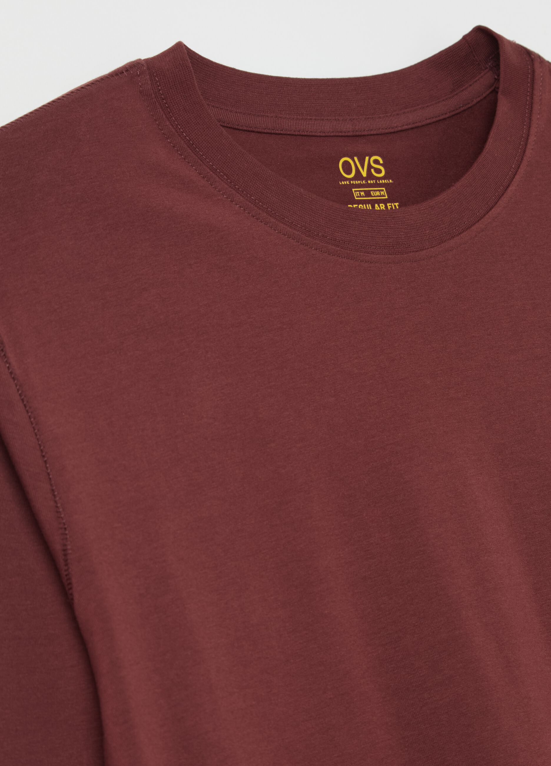 T-shirt a maniche lunghe in cotone stretch