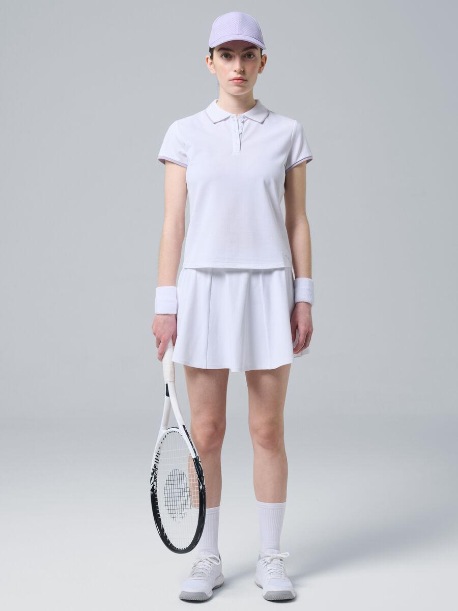 White ALTAVIA COURT sports polo in stretch cotton_1
