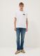White short-sleeve pure cotton T-shirt, regular fit_1