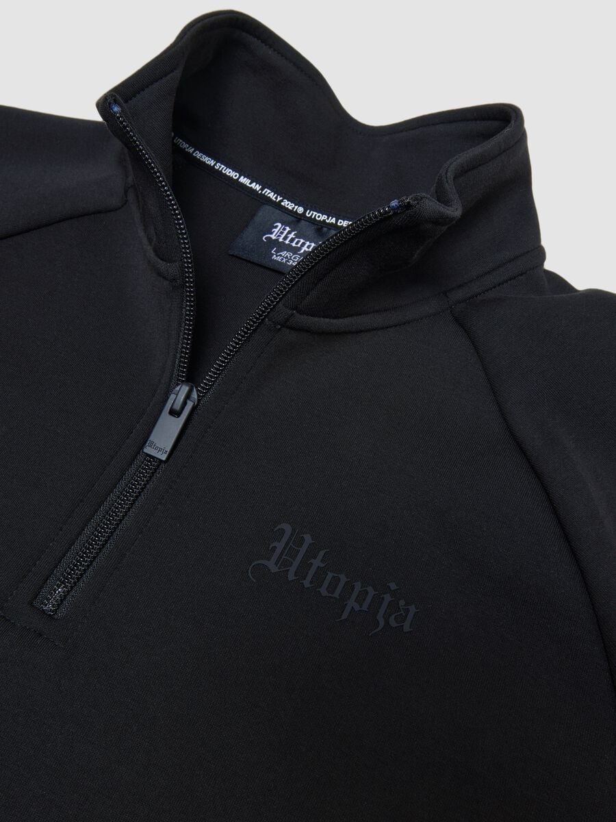 Technical Half-Zip Sweater Fitted Black_7