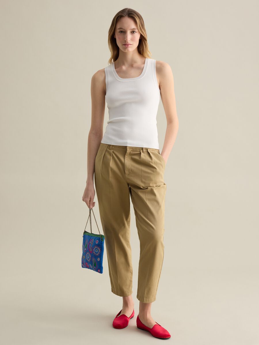 Blue velvet bag with shoulder strap_3