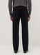 Black stretch cotton trousers regular fit_2