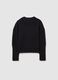 Girls' black cotton blend cardigan_1