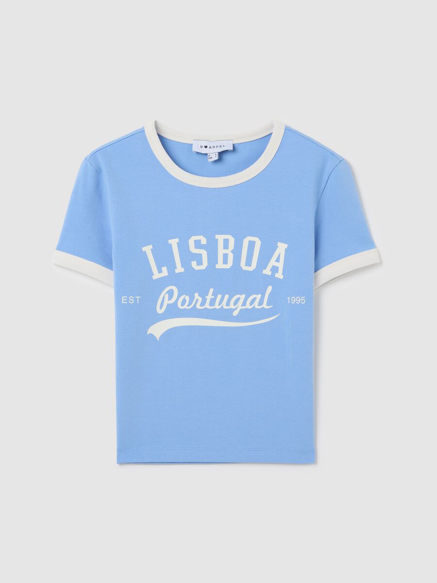 T-shirt with contrasting edging and print_4