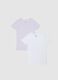 Multicolour Pure Cotton Regular Fit Girls' T-Shirt Twin Pack_0