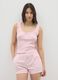 Women's Pink Cotton Vest and Shorts Pyjama Set_1
