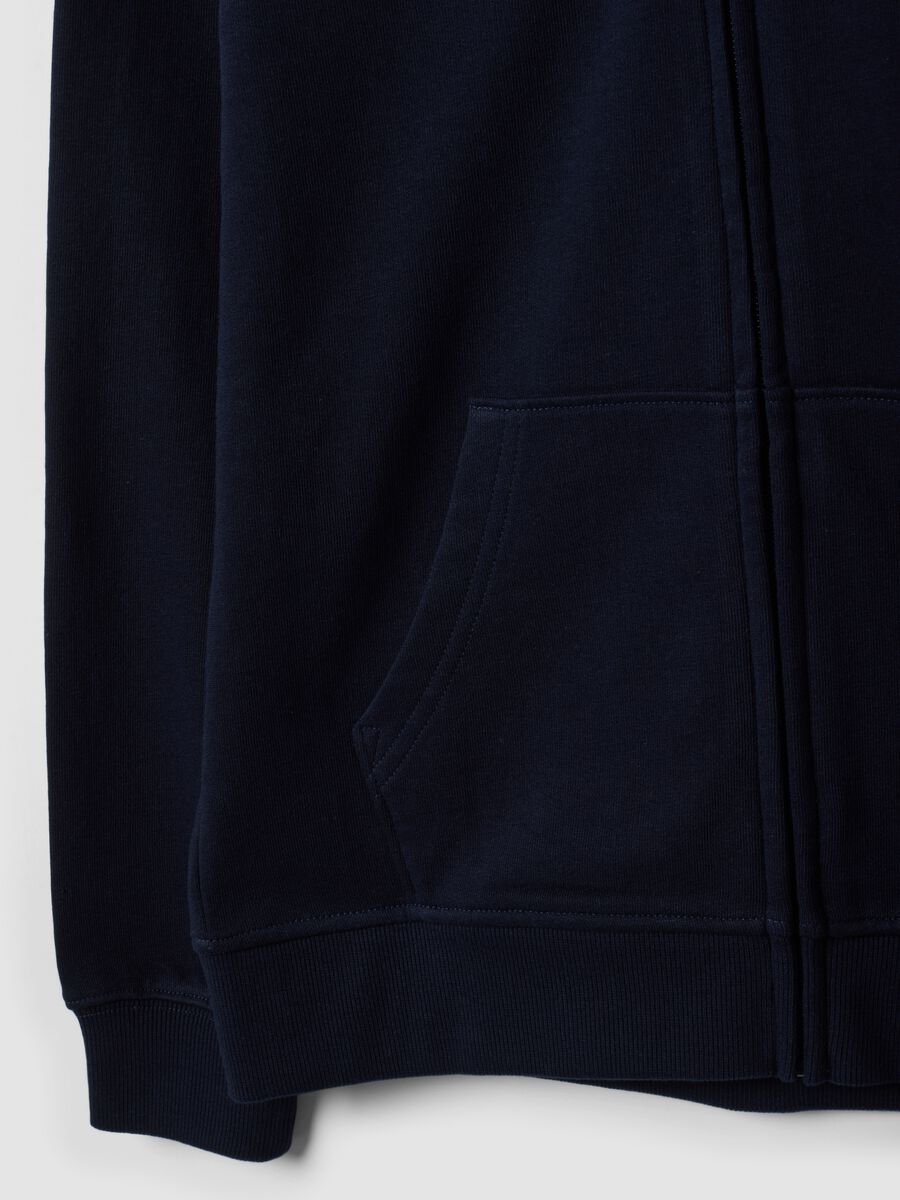 Blue hooded sweatshirt in pure organic cotton, regular fit for boys_6