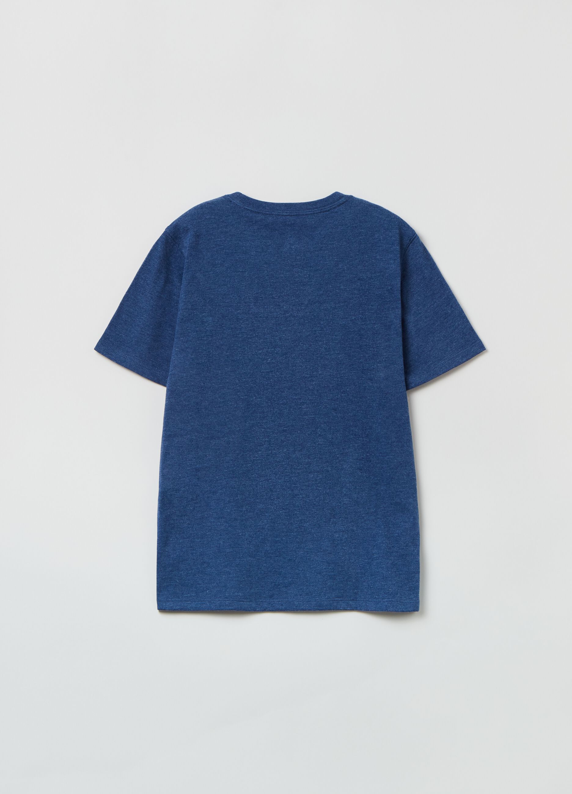 Round-neck T-shirt with vintage logo print
