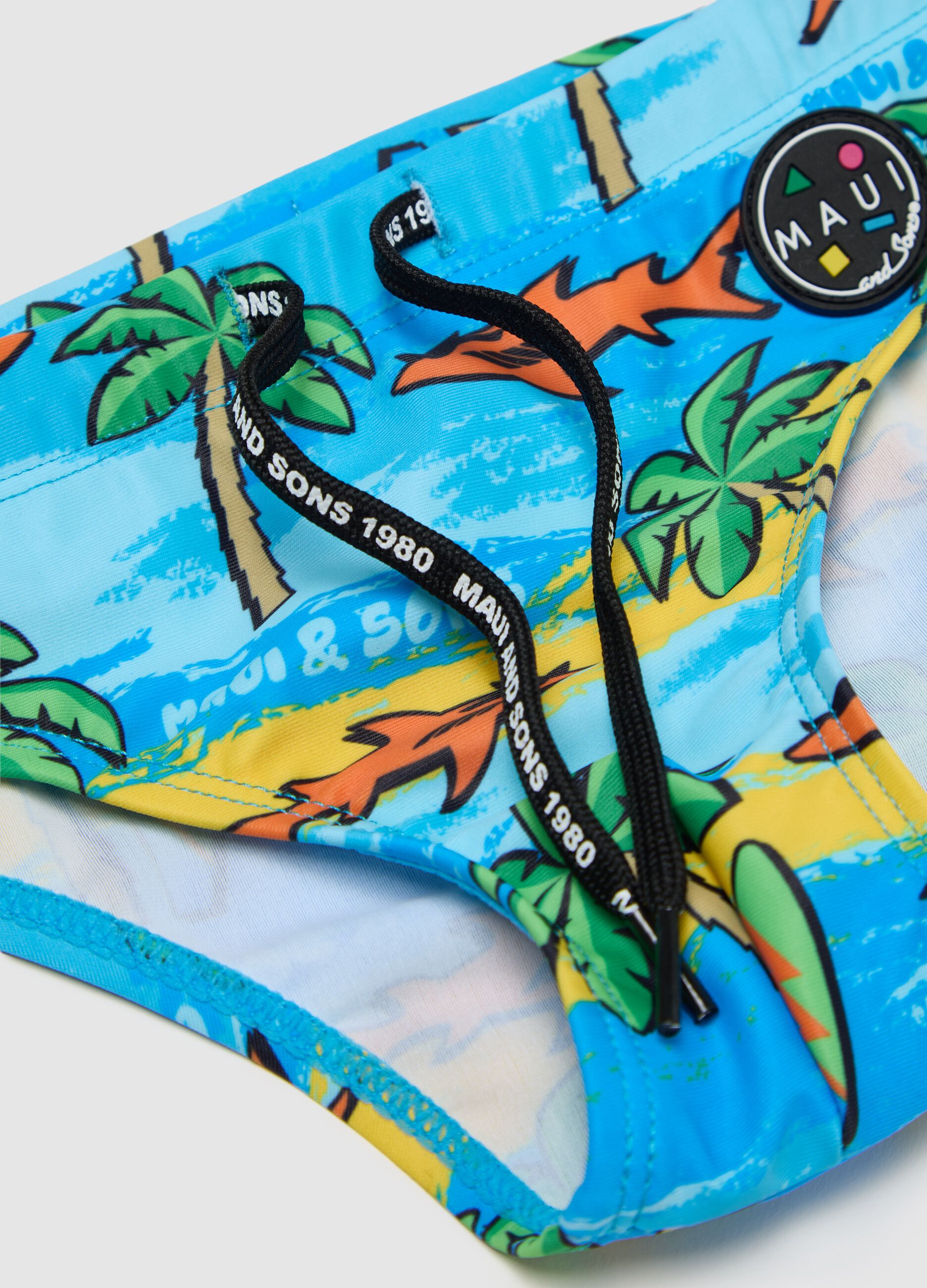 Maui & Sons Graphic Swim Brief