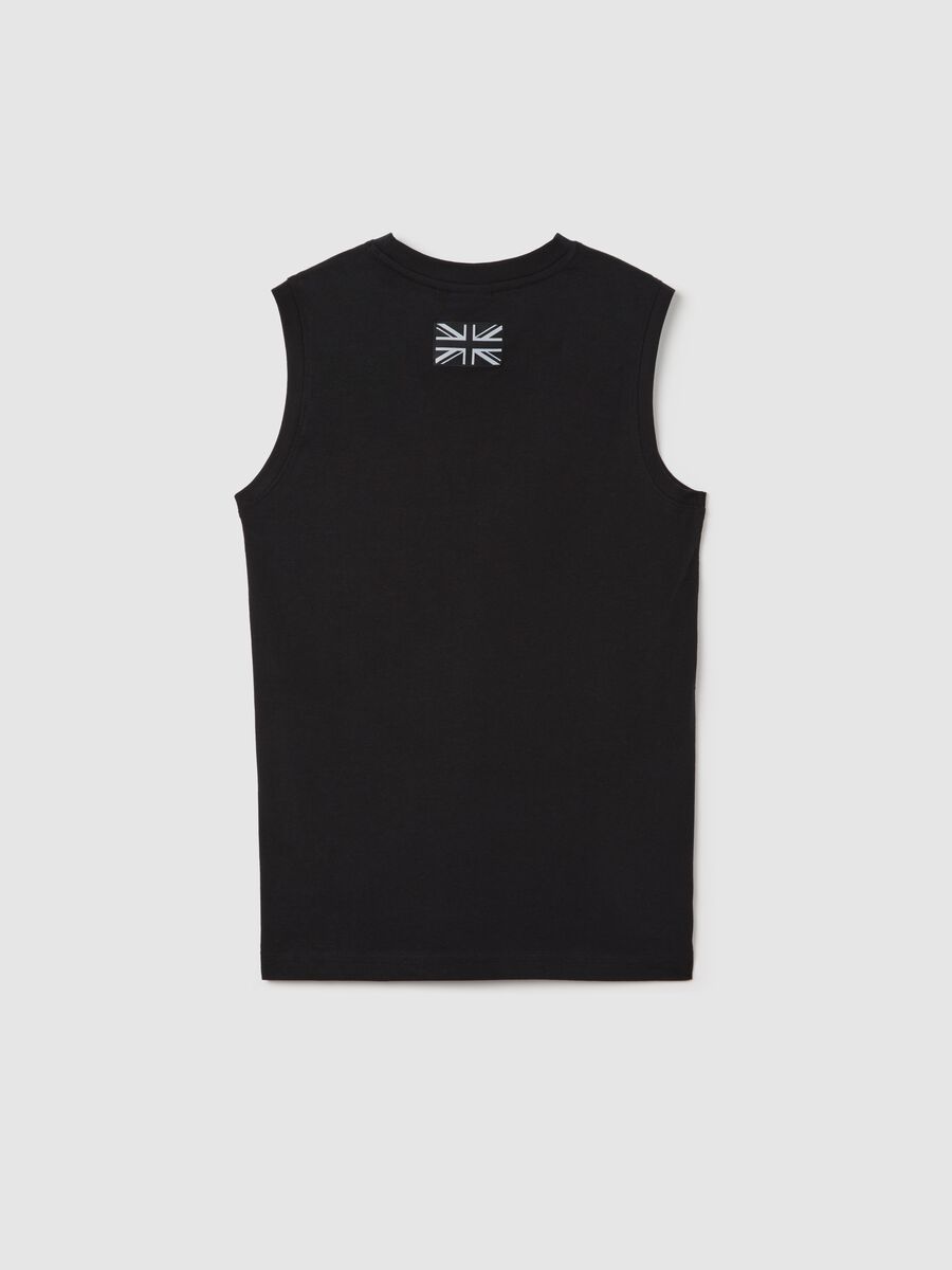 Lonsdale black vest in cotton_1