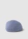 Blue chambray regular fit flat cap_1