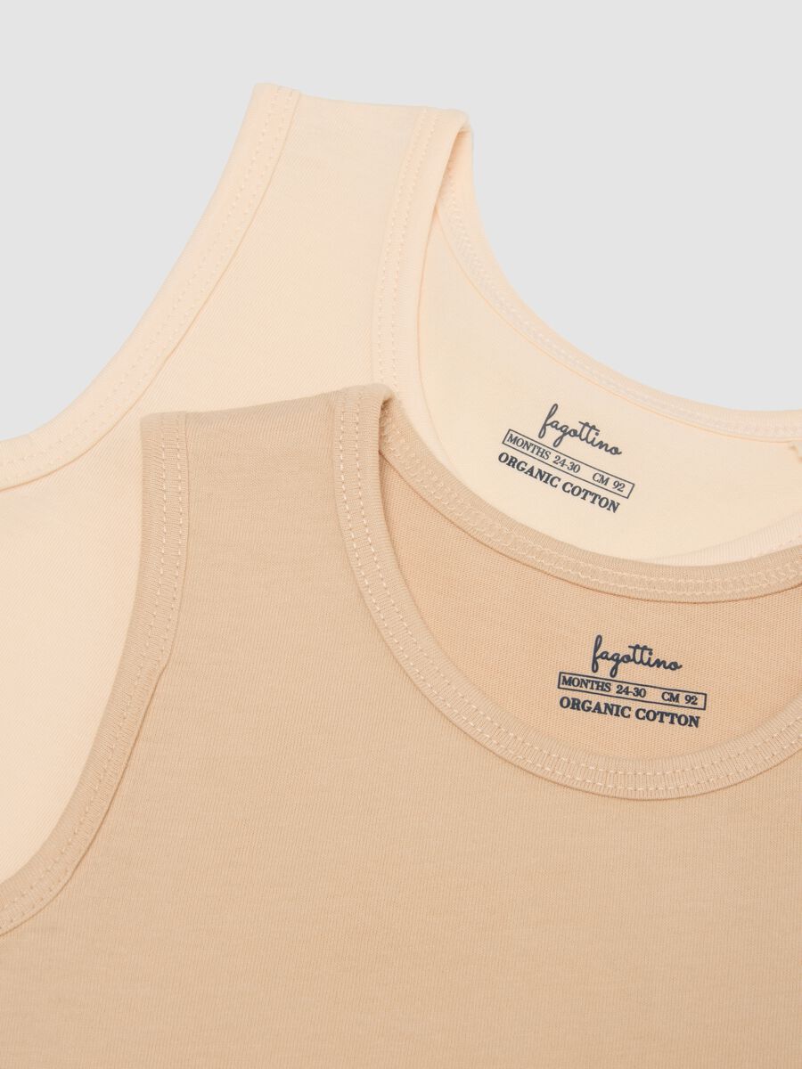 Tripack canotte in puro cotone multicolor da neonato regular fit_2