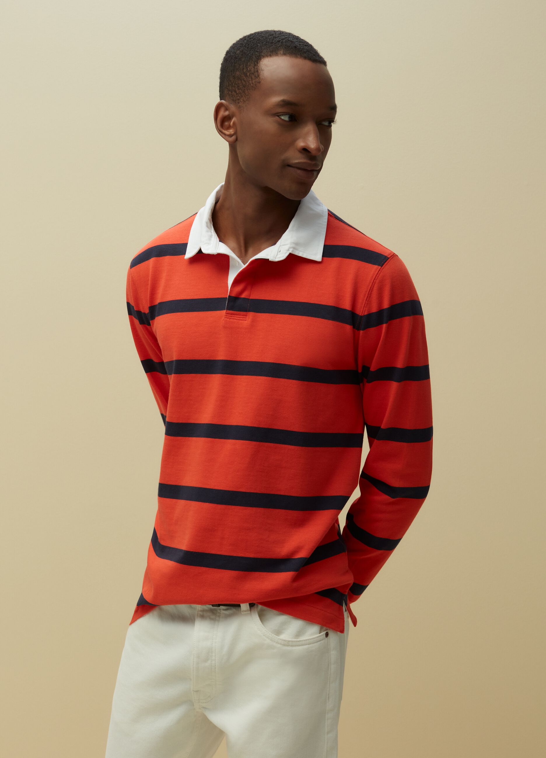 Polo in jersey a righe_1