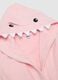 Pink baby cotton bathrobe with applied details_2