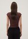 Brown short-sleeve stretch-cotton T-shirt_3