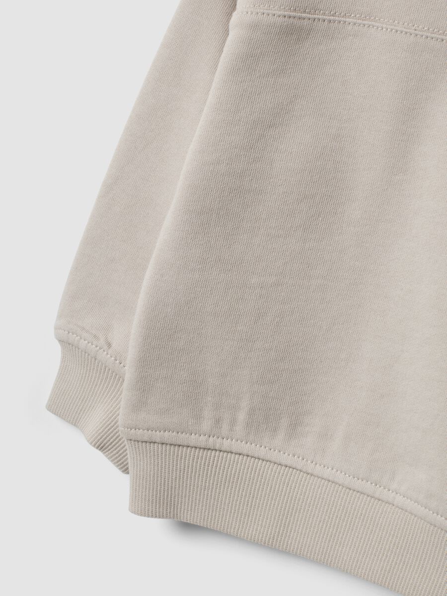 Grey oversized crew-neck sweatshirt in pure organic cotton for boys_3