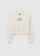 White pure cotton regular fit girl's sweatshirt_3