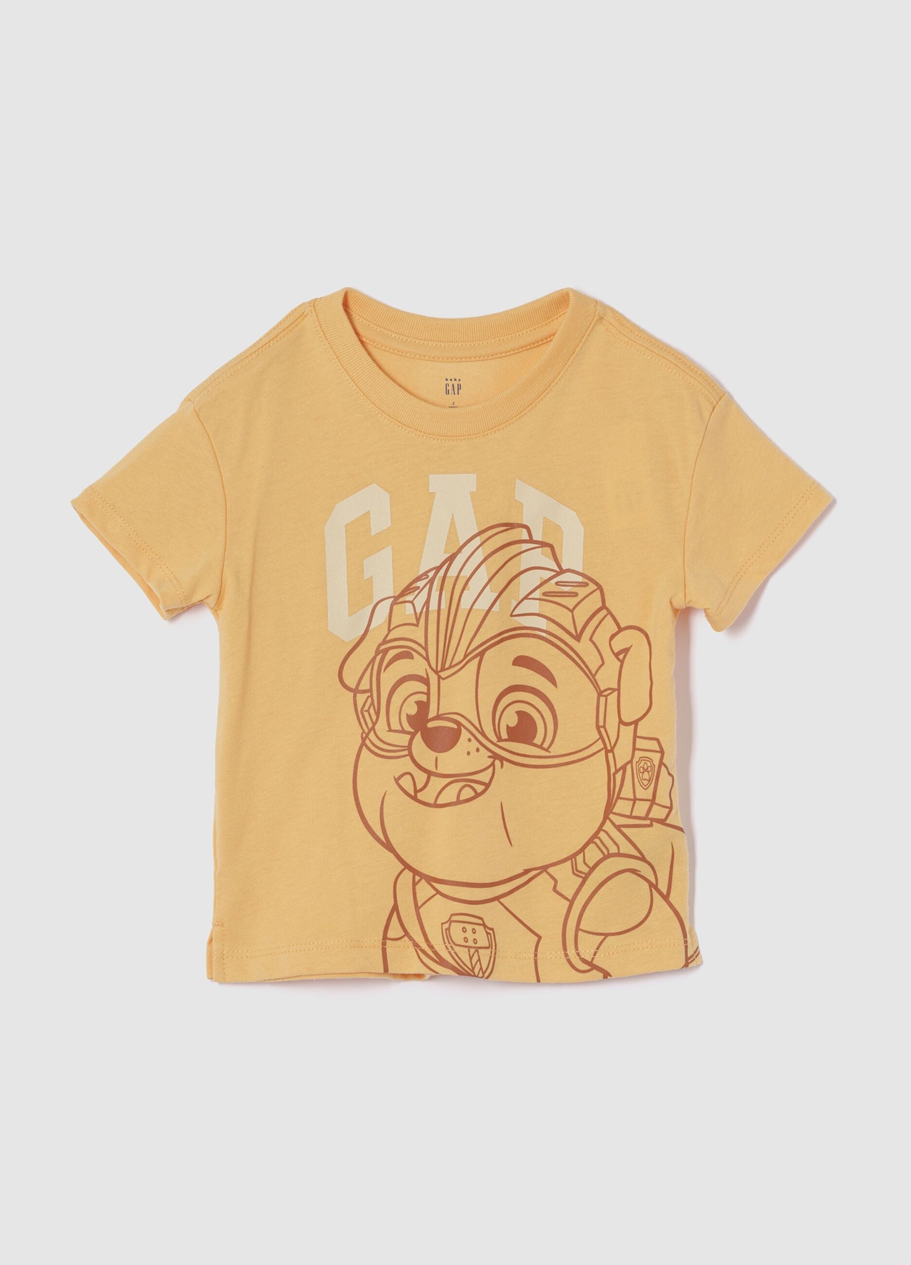 Yellow T-shirt with GAP print and character