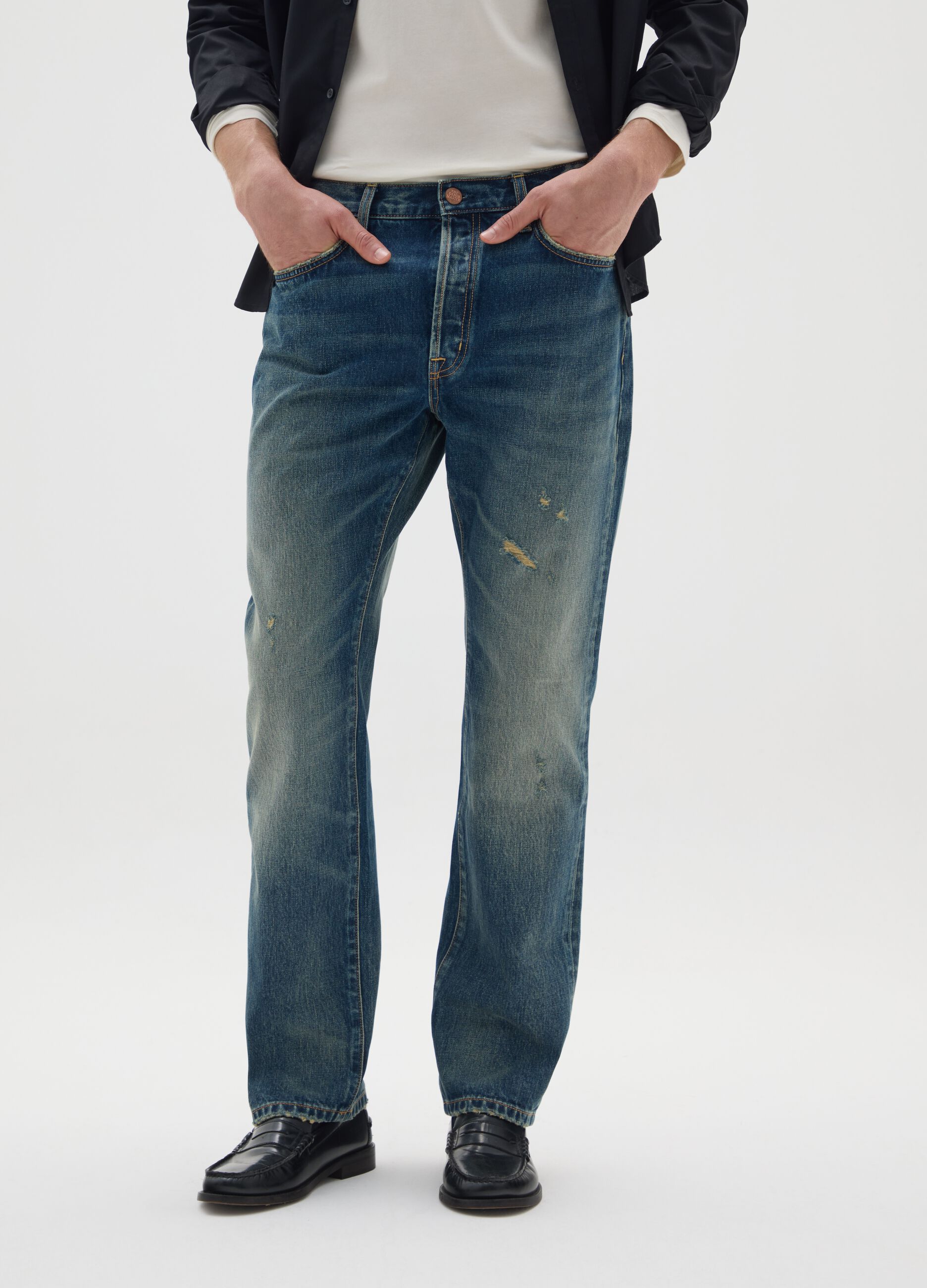 Pure Cotton Regular Fit Denim Jeans