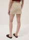 Beige cotton-blend mini skirt with floral lace_2