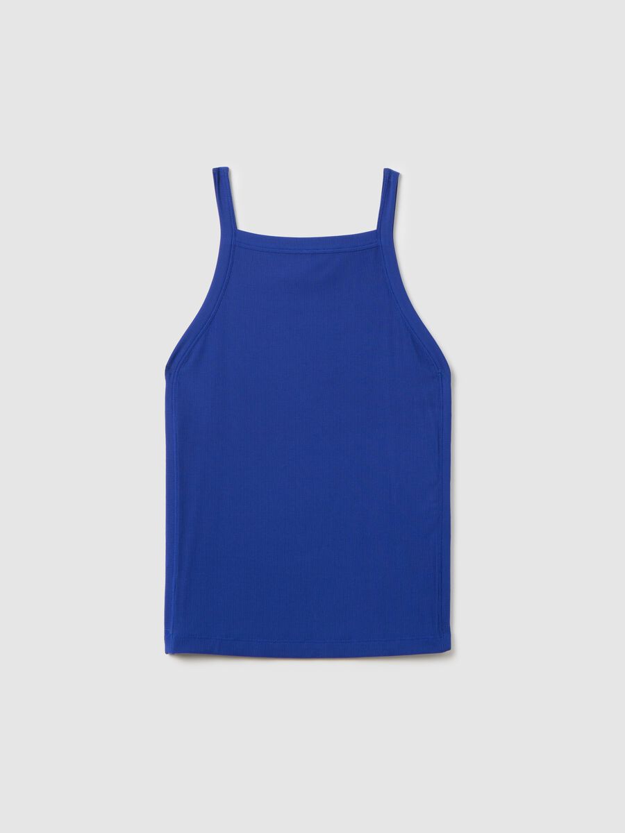 Top Blue Modal Stretch Tank Top_4