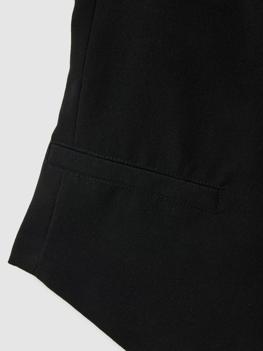 Gilet in tessuto elasticizzato nero regular fit_5