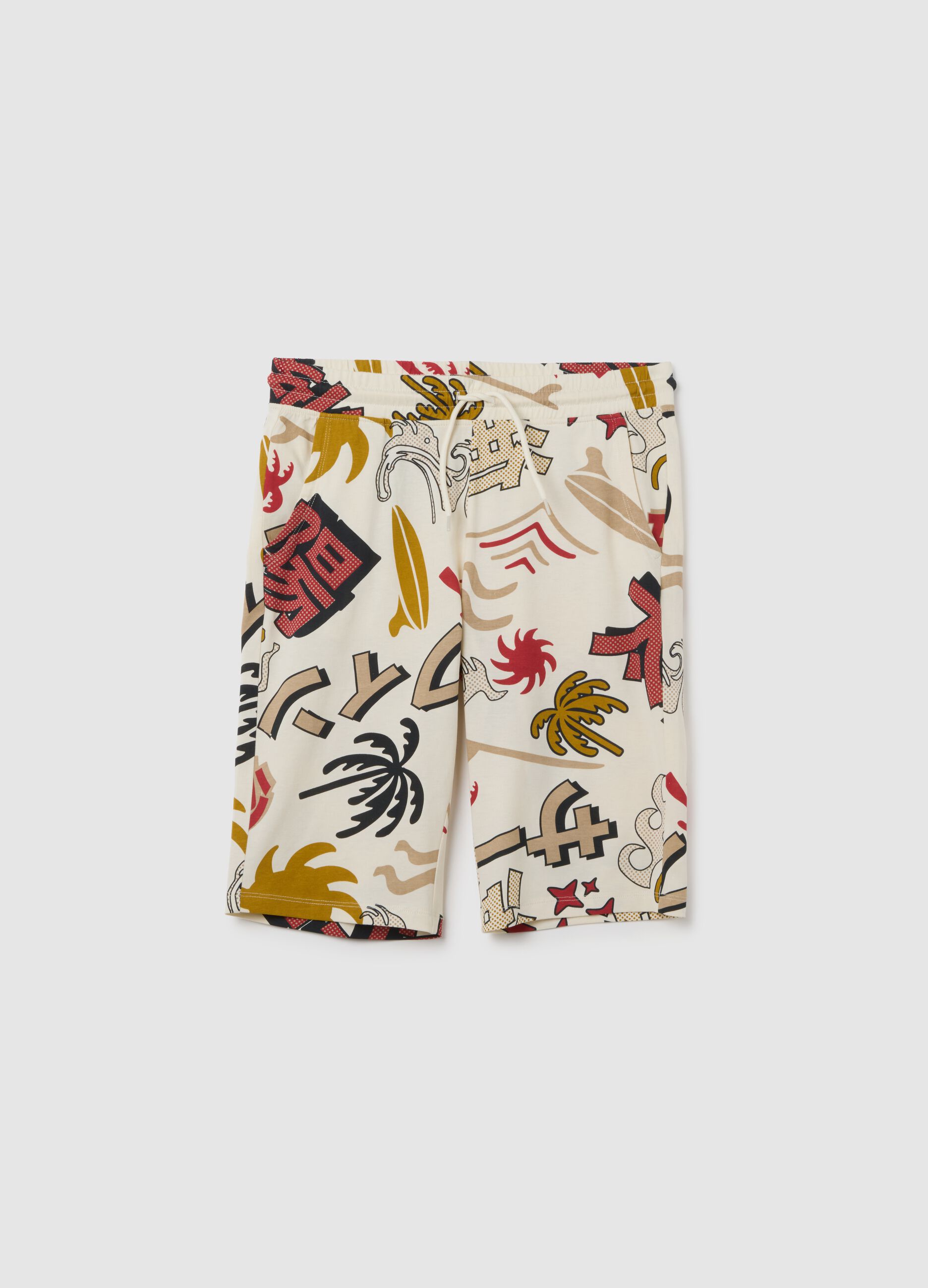 Boys' multicolour pure cotton regular fit shorts