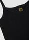 Canottiera nera in cotone elasticizzato regular fit_1