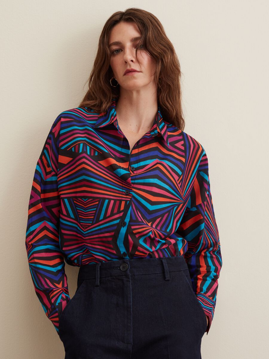 Camicia fantasia optical multicolore_0