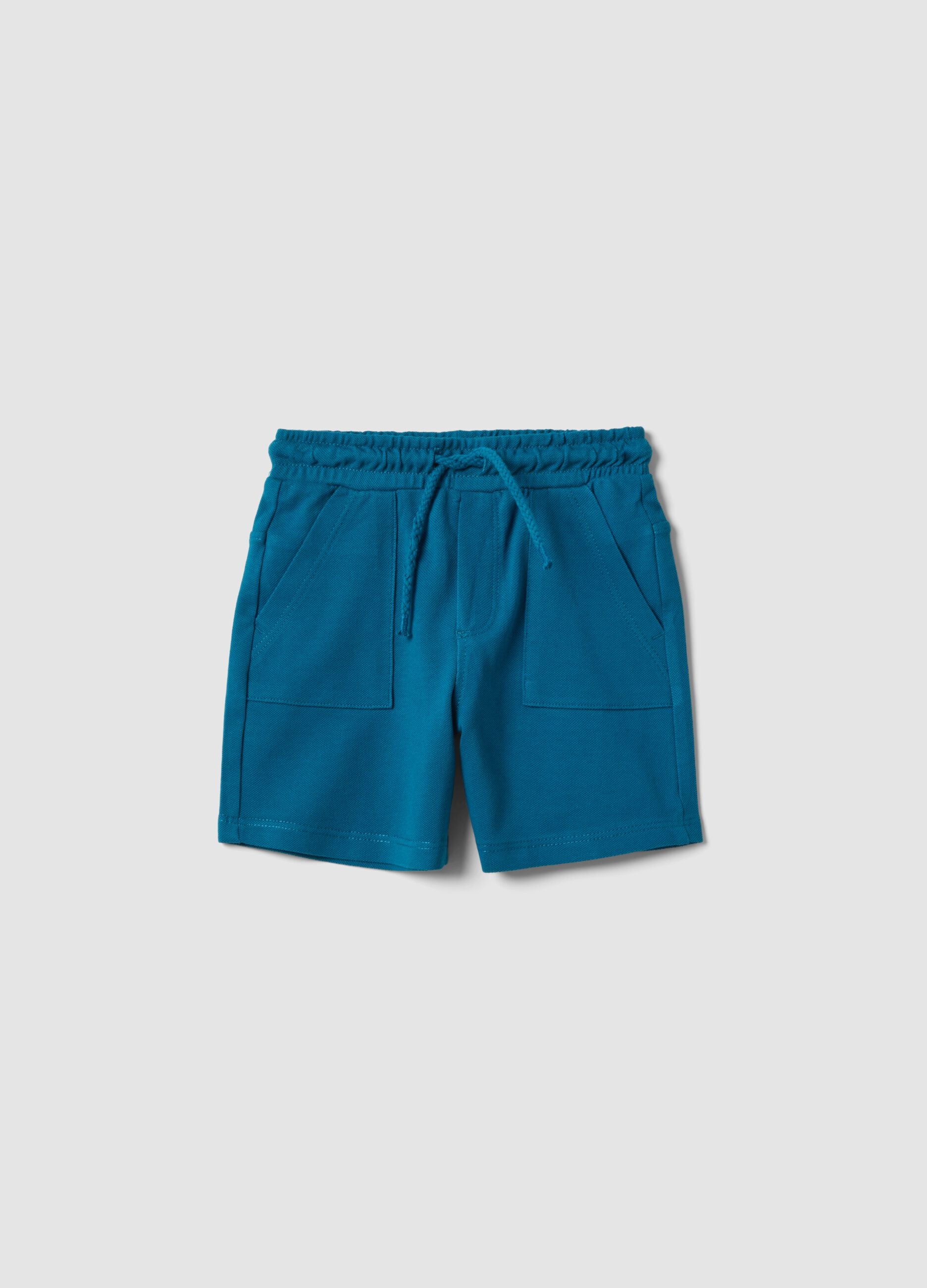 Blue Organic Cotton Shorts