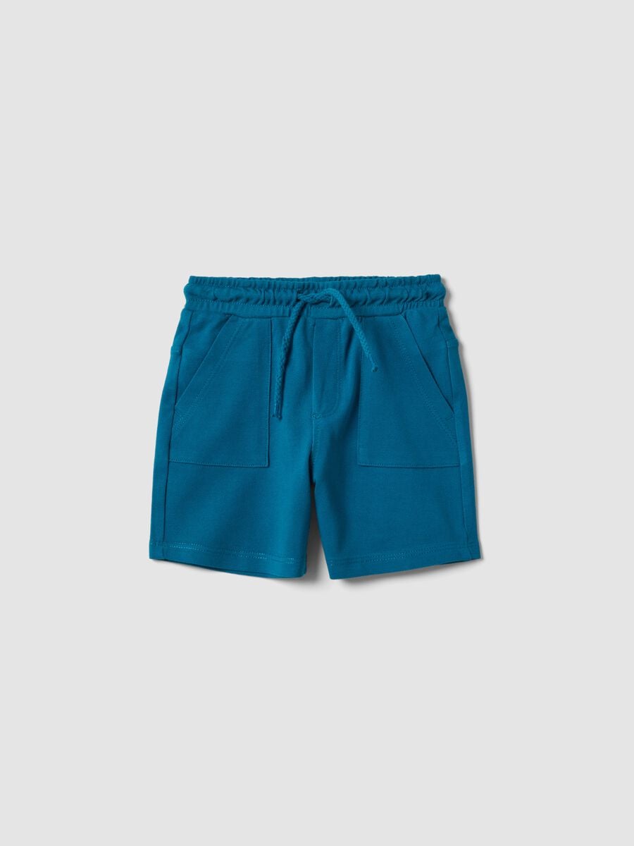 Blue Organic Cotton Shorts_0