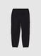 Black stretch cotton cargo trousers for boys_1