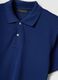 Short sleeve polo in pure blue cotton regular fit_5