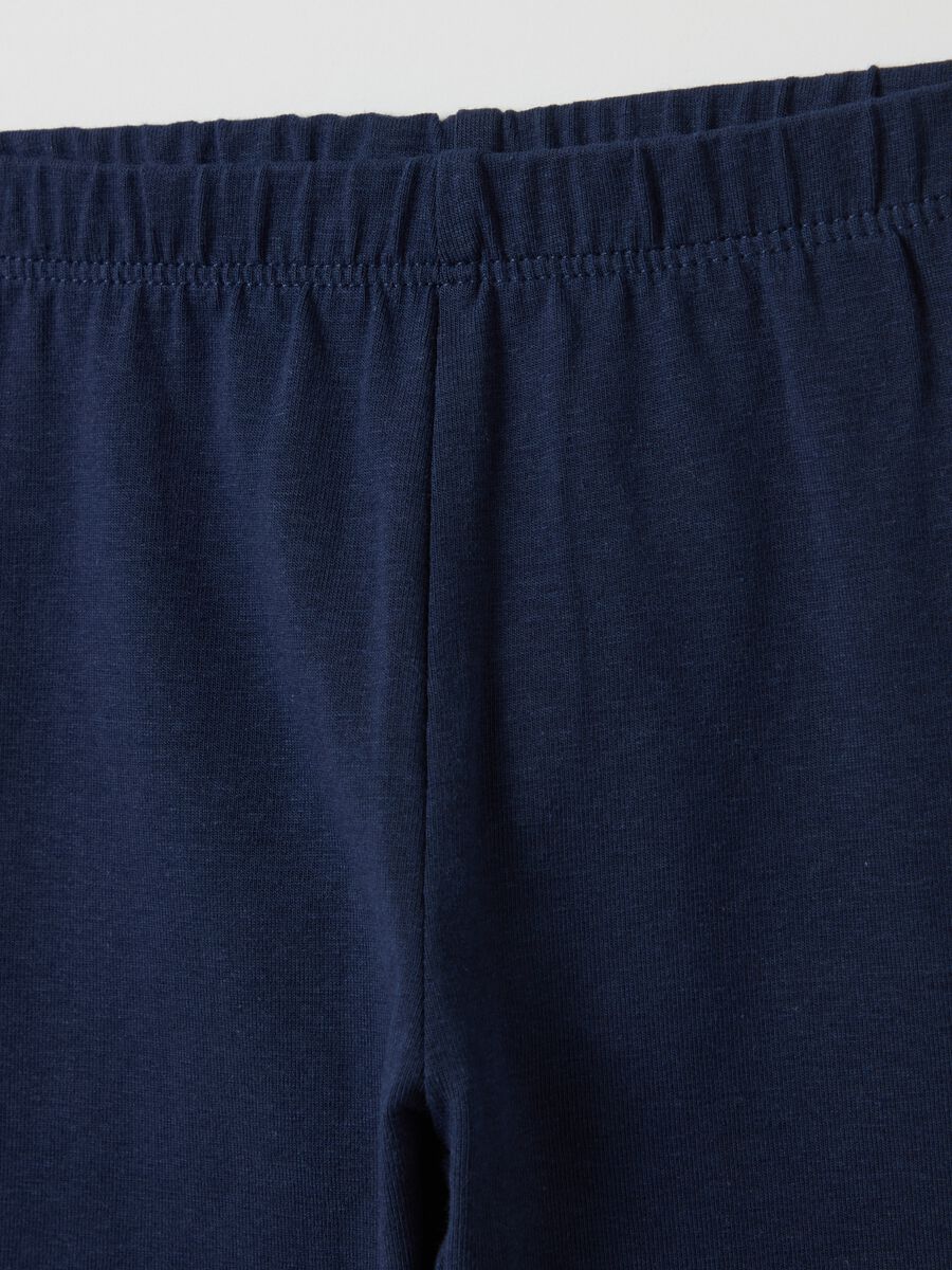 Two-pack leggings in stretch cotton with print_2