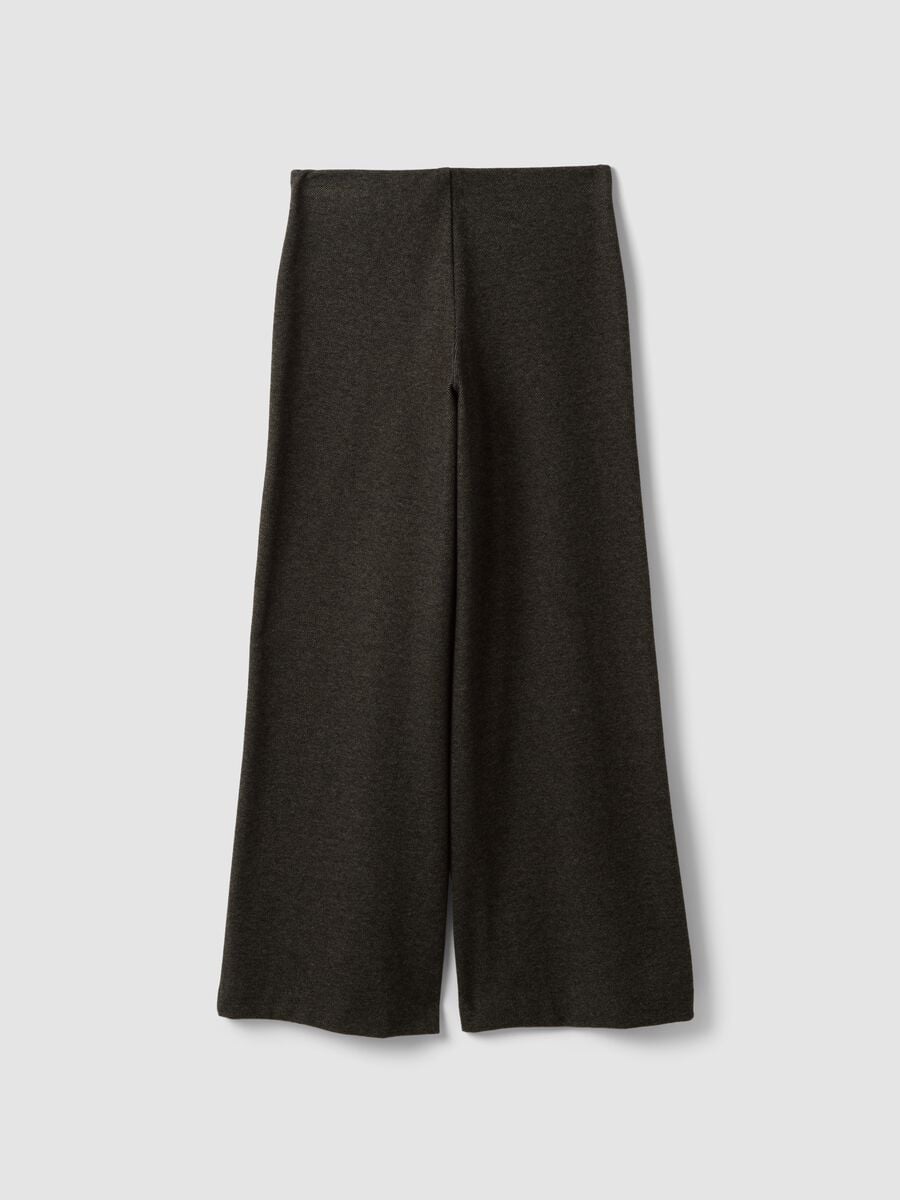 Brown wide-leg trousers in stretch viscose_2